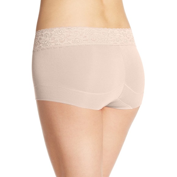 Maidenform Women's Size XXL (9) Dream Cotton with Lace Boyshort, Latte - NWT - Picture 12 of 14